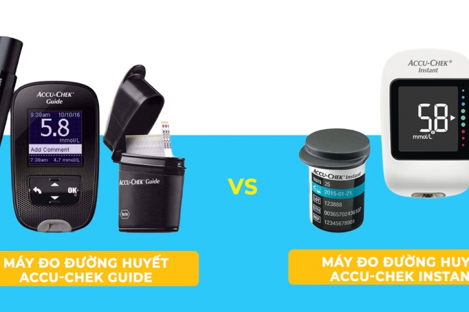 So sánh Máy đo đường huyết Accu-chek Guide vs Accu-chek Instant