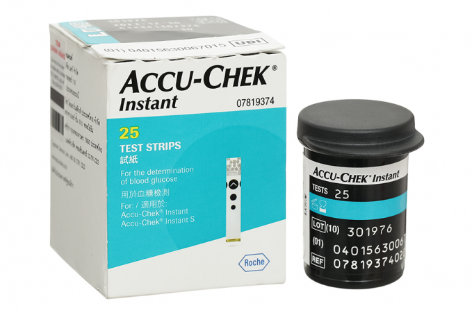  Hộp 25 que thử đường huyết Accu-Chek Instant